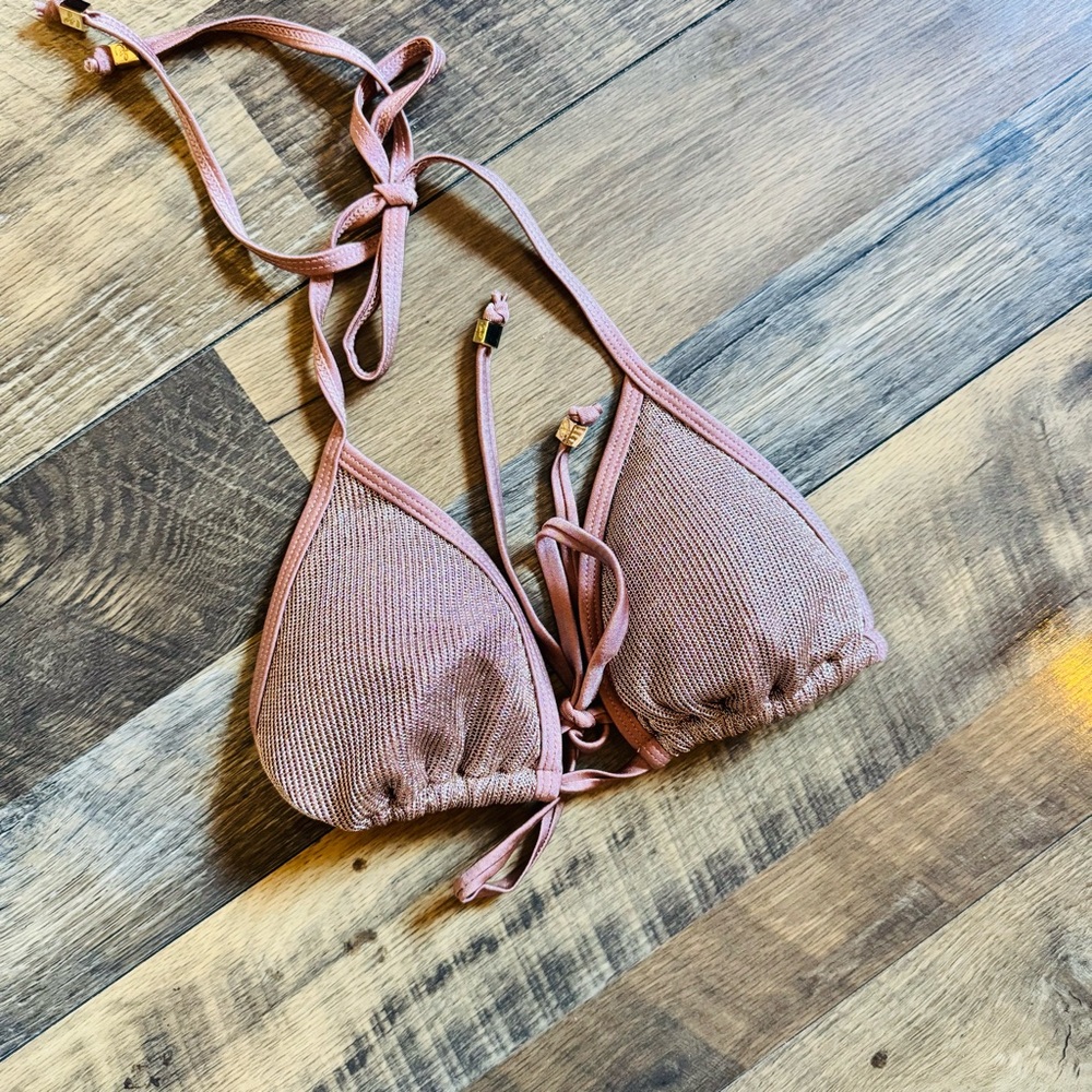 Sam Edelman Dusty Pink Triangle Bikini Top